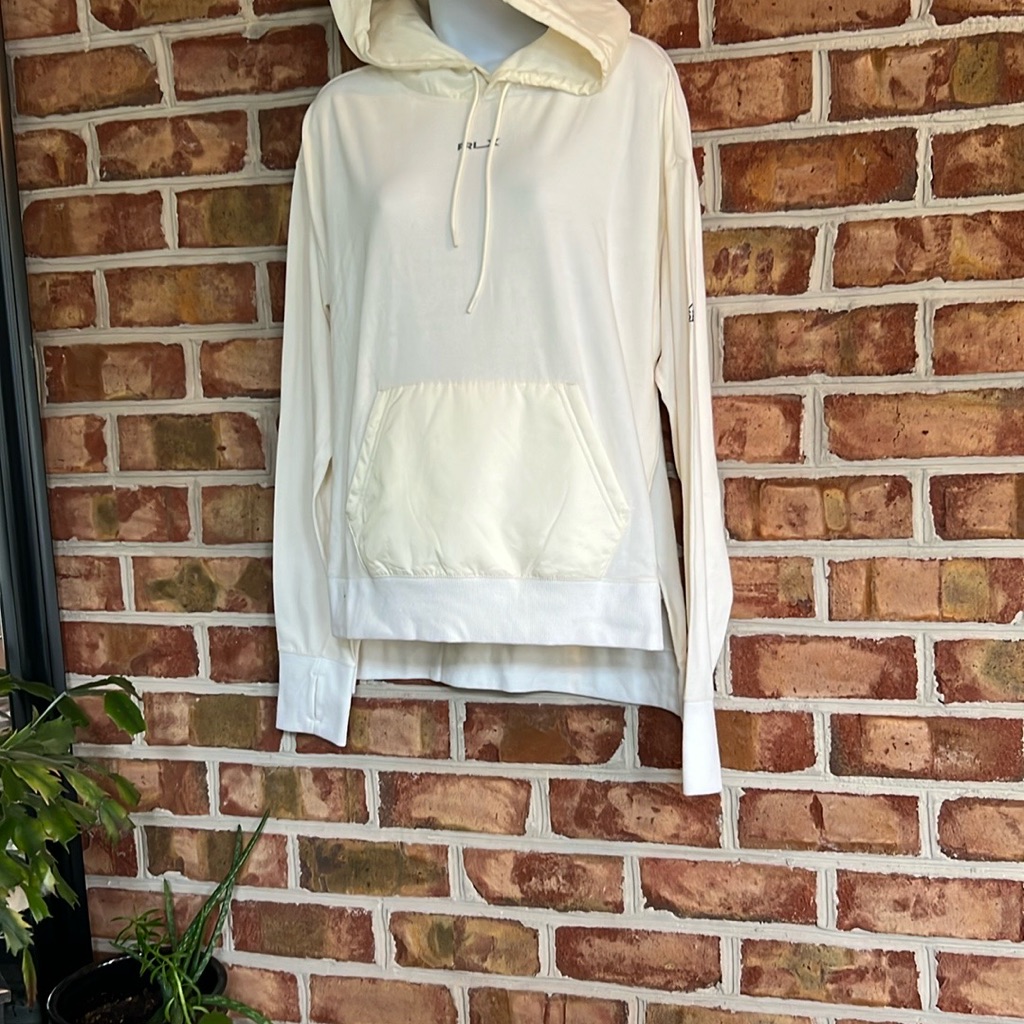 Rlx Ralph Lauren Sp Spanish Peaks Cream Lightweight Wicking Active Hoodie Med